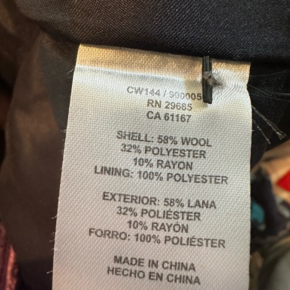 Pendleton Women's Plaid Pea Coat - Olive and Black - Picture 4 of 4